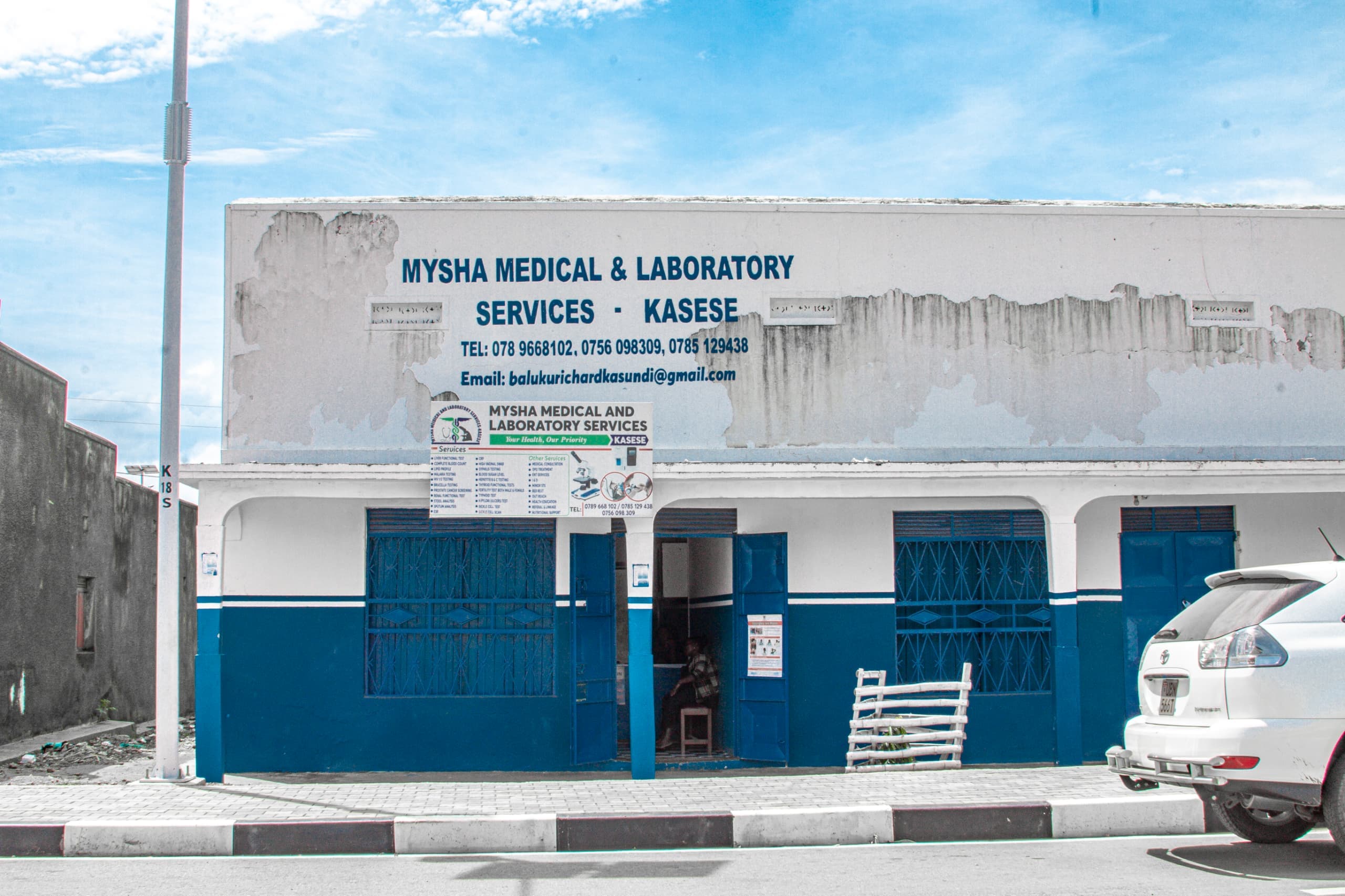 The Mysha Medical & Laboratory Services building in Kasese
